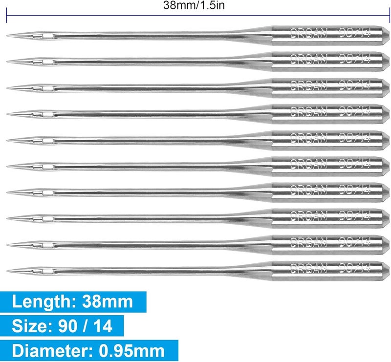 APACALI 30Pcs Embroidery Needles for Brother Size 90/14 130/705H HAx1 Embroidery Machine Needles Sewing Needles for Brother Embroidery Machine (3 Pack of 10 Needles) - Image 2